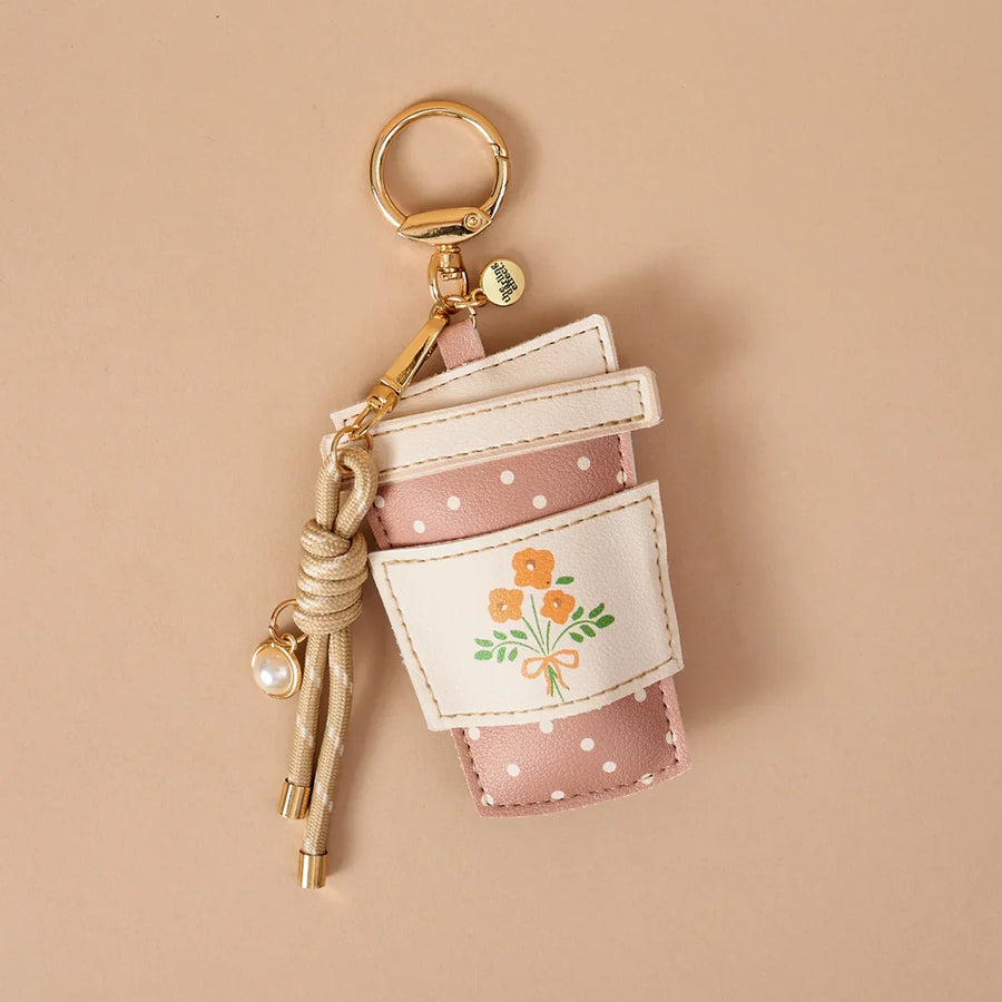 Coffee Run Vegan Leather Bag Charm
