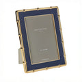Navy & Gold Bamboo Enamel Photo Frame 5x7