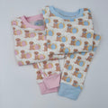 Pink Pumpkin Puppy Organic Cotton Pajama Set