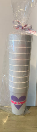 HEART MAHJONG REVERSE COLOR FOAM CUPs