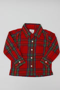 Maddie & Connor Boy Red Tartan Plaid Shirt
