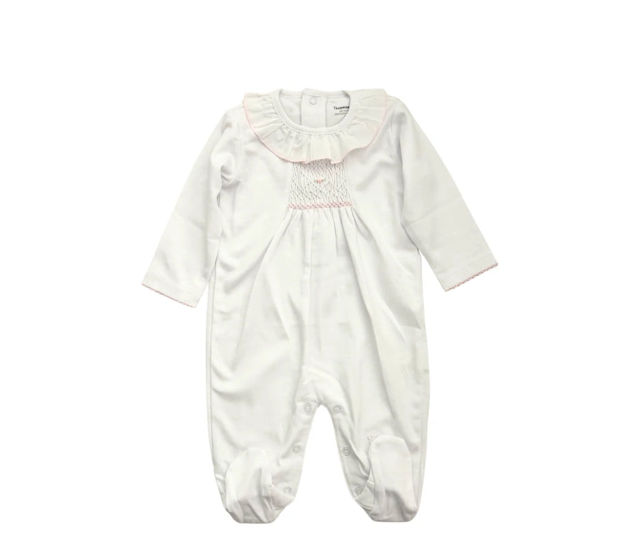 Nazu Smocked Pima Footie