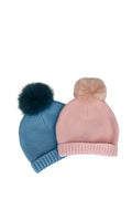 Kids' Faux Fur Pompom Knit Hat