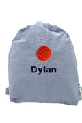 Seersucker Sling Backpack- Navy