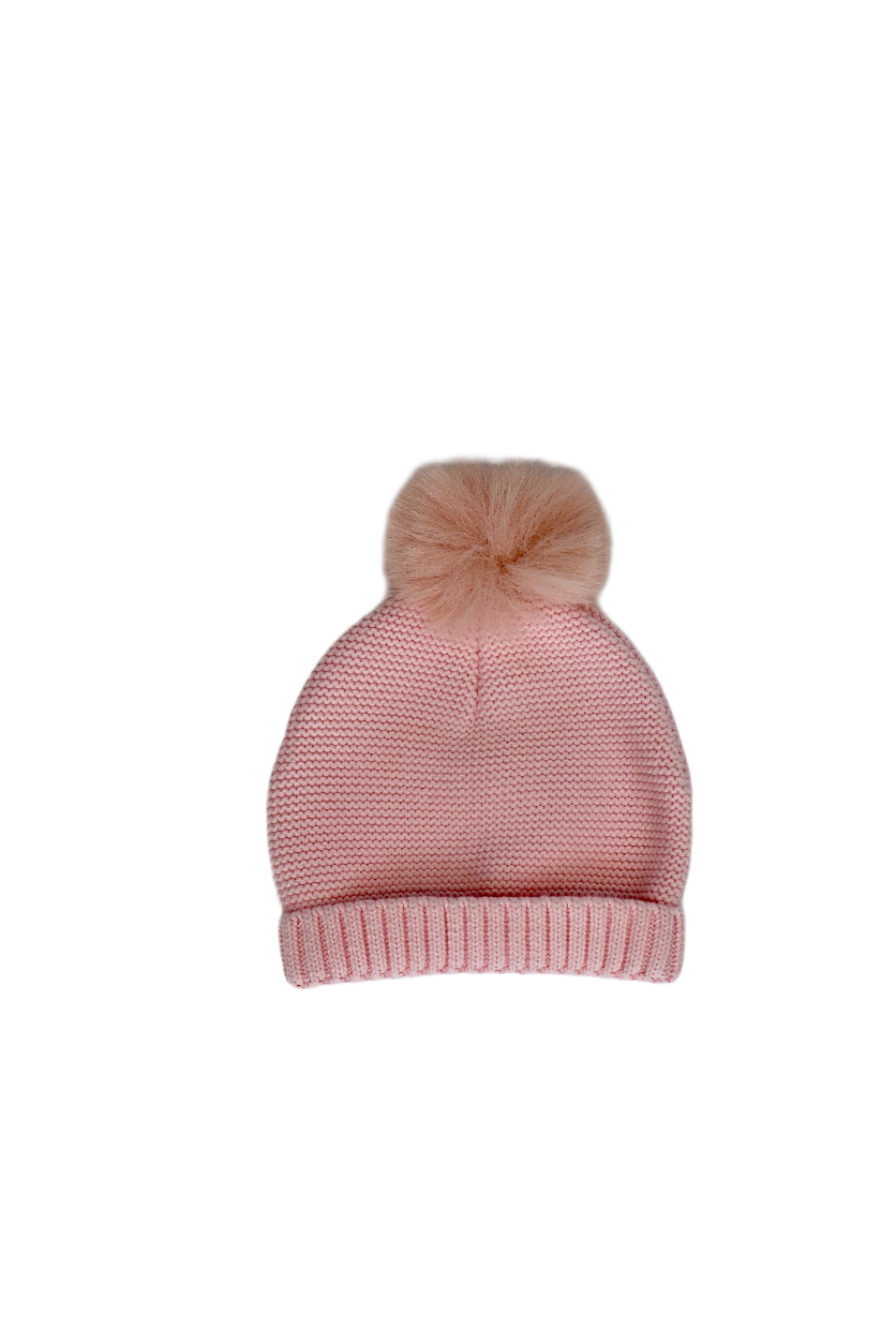 Kids' Faux Fur Pompom Knit Hat