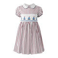 Sailboat Smocked Stripe Dress
