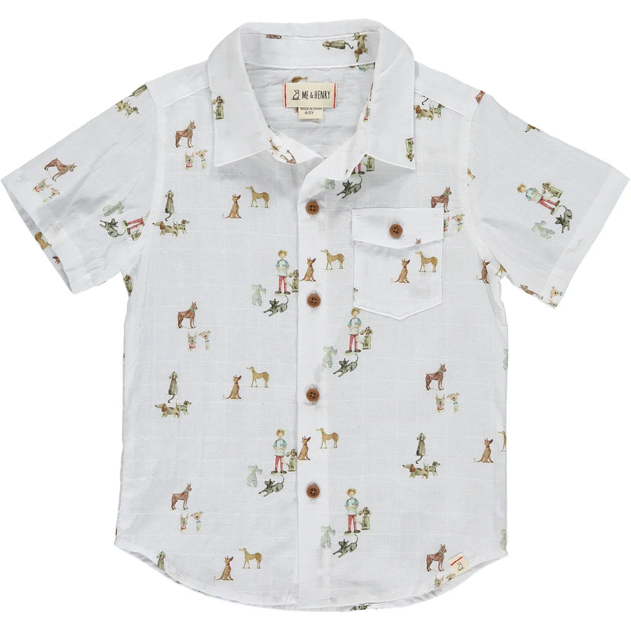 Henry All Over Print Button Down Shirt