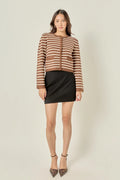 Striped Knit Jacket Cardigan