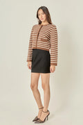 Striped Knit Jacket Cardigan