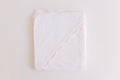 Hooded Towel with Embroidered Dots – Blue or Pink