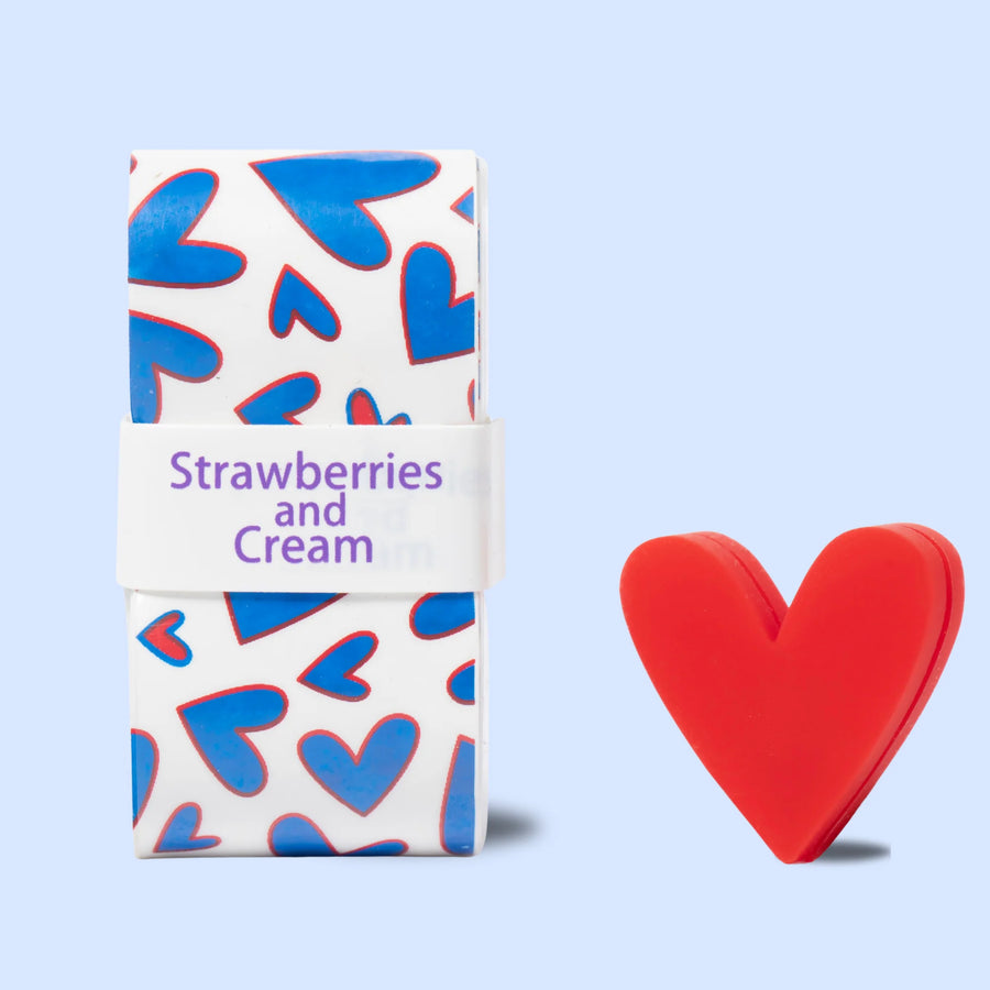 Strawberries and Cream Overgrip & Dampener Set (Navy Hearts)
