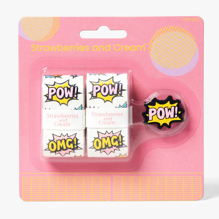 Strawberries & Cream Overgrip & Dampener Set (Pink Pow)