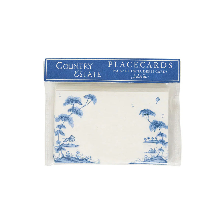 Juliska Country State Place Card Set/12 - Delft Blue