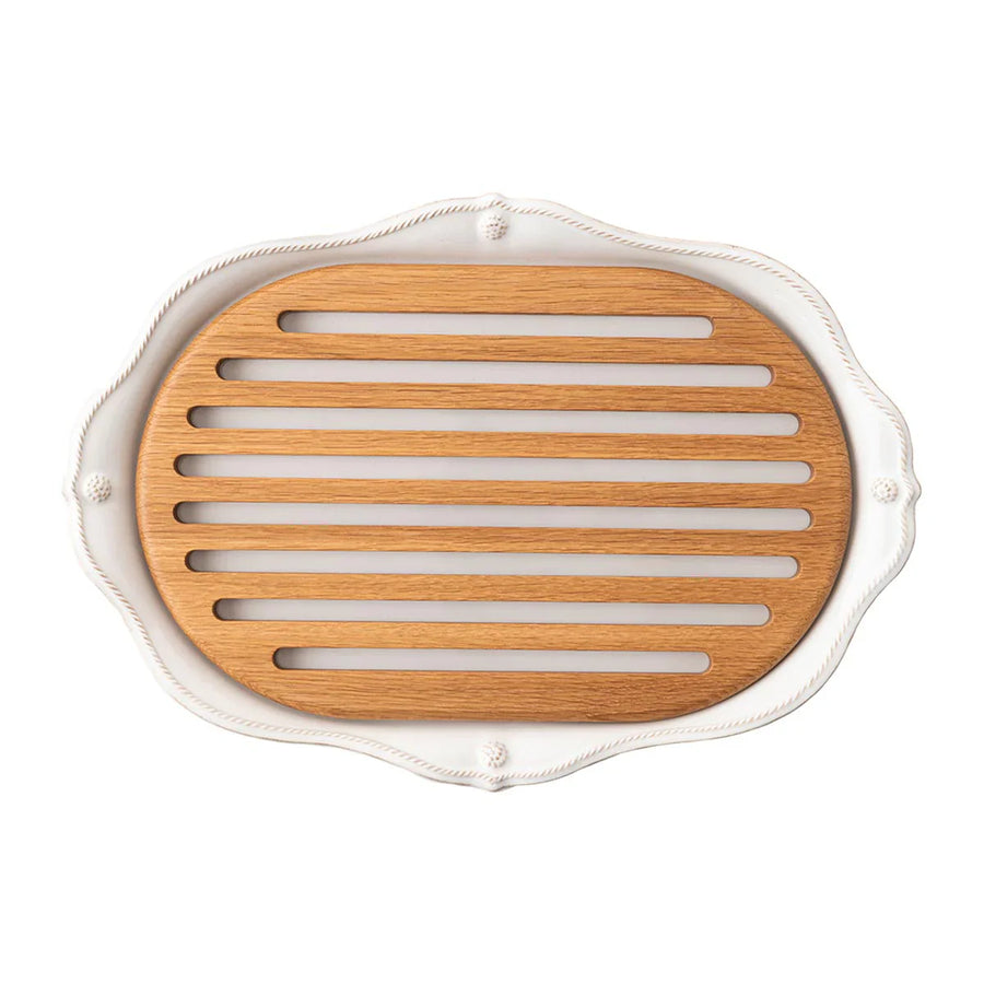 Juliska Berry & Thread Challah Board - Whitewash