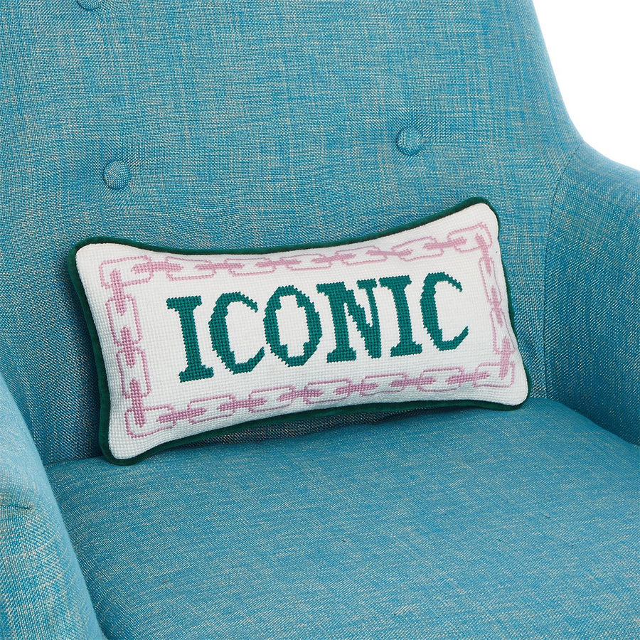 Two’s Company ICONIC Needlepoint Pillow