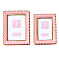 Scalloped Picture Frame Pink - Includes 2 sizes