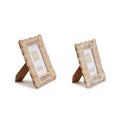 Wicker Weave Scalloped Photo Frame