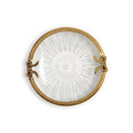 Antique Gold Finish Round Glass Trinket Tray / Dish with Bow Accent