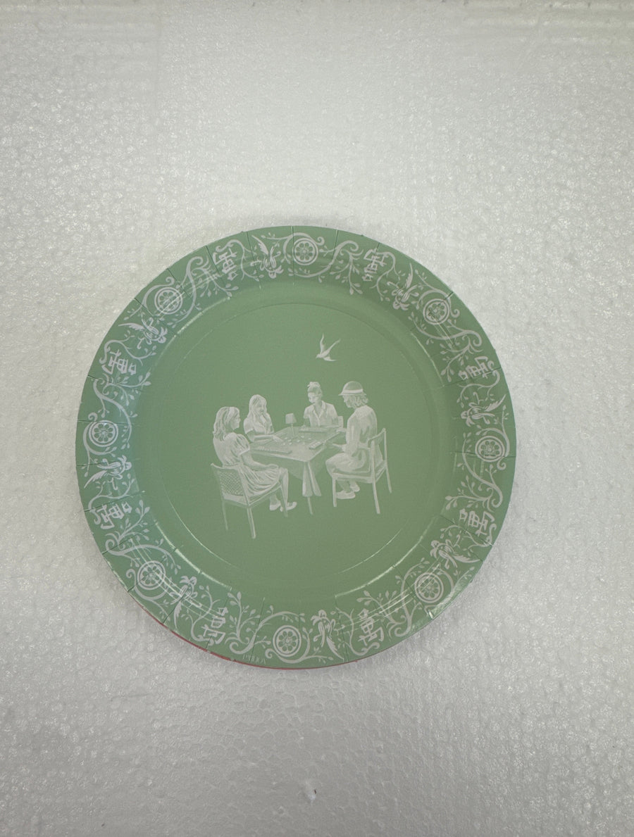 Mini Mahjong Green Plates