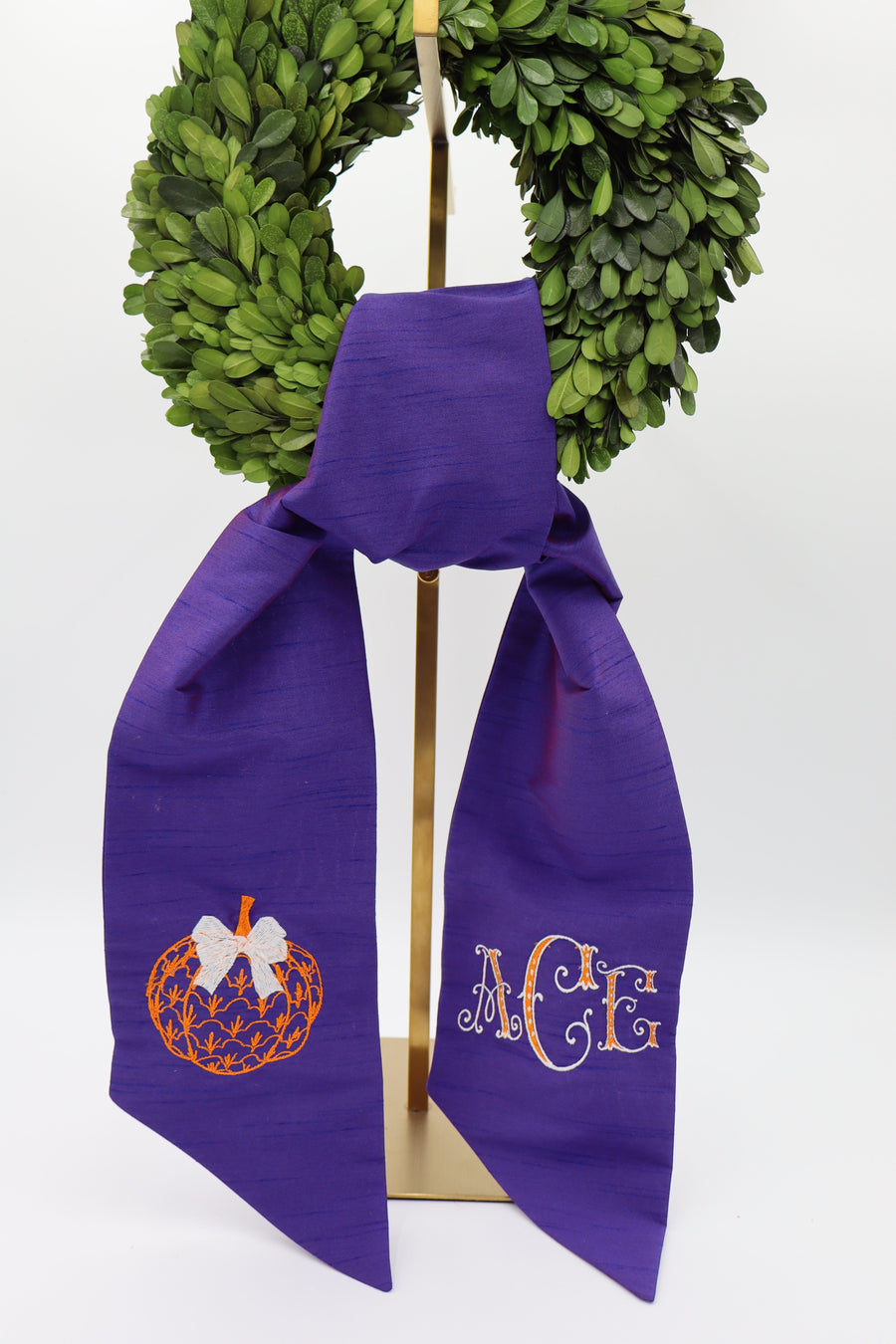 Purple Wreath Sash