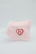 Monogram Custom Ruffle Trim Burp Cloth