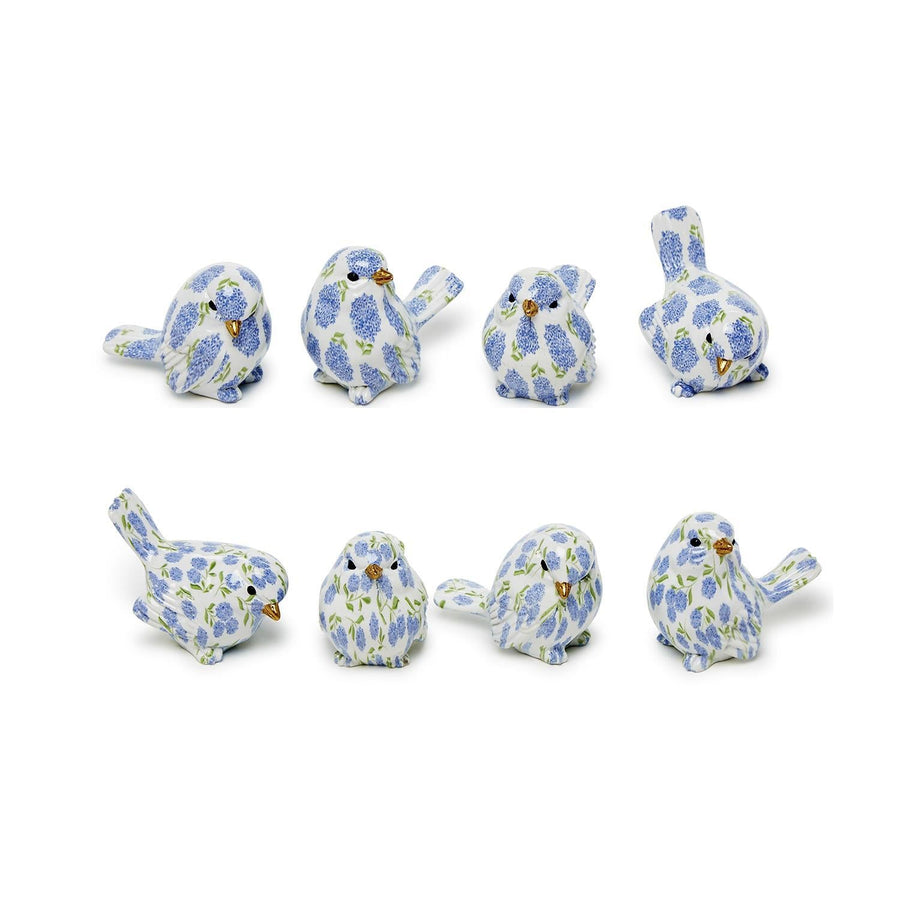 Blue Hydrangea Decorative Bird