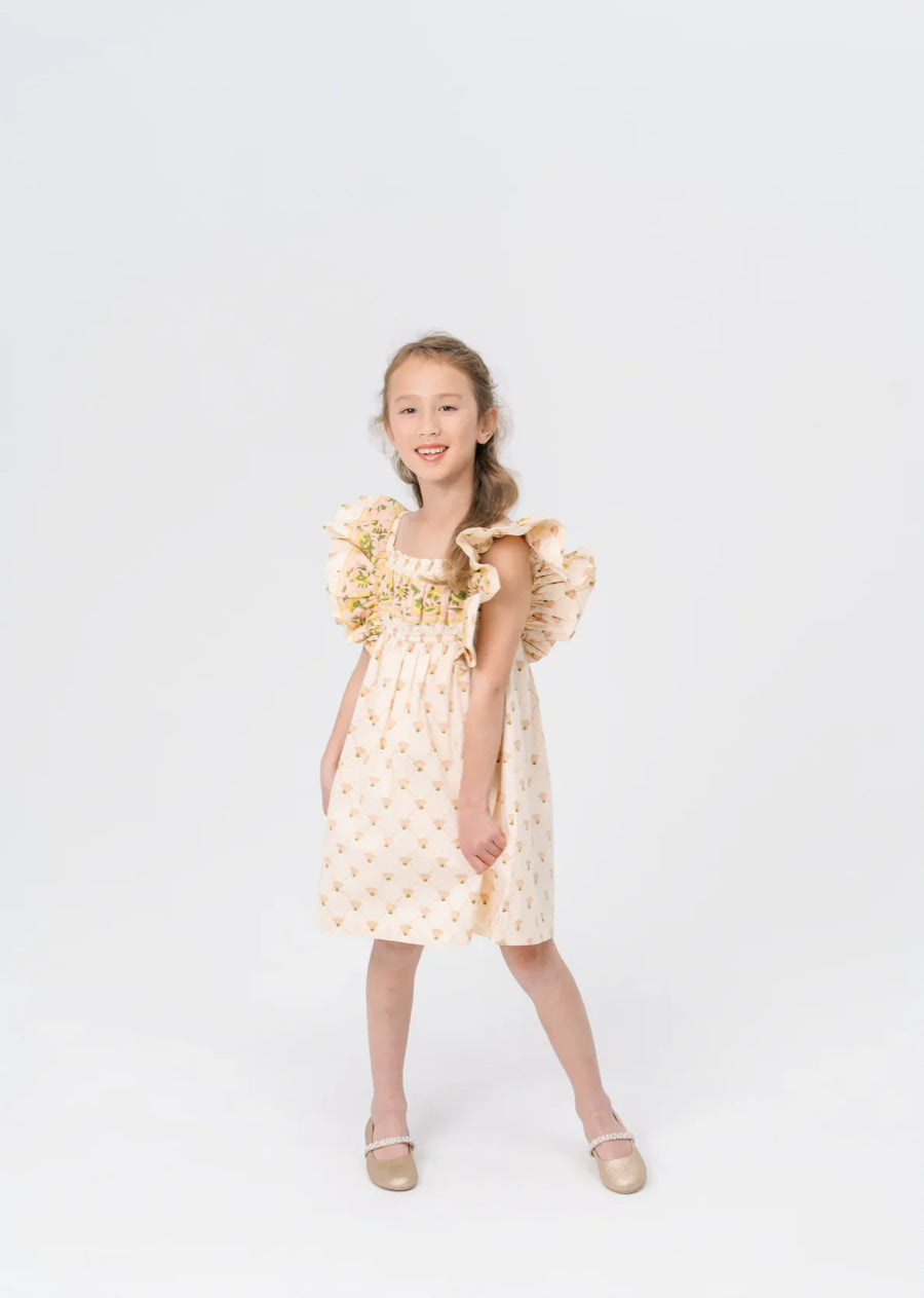Girls’ Everyday Dress in Antique Marigold