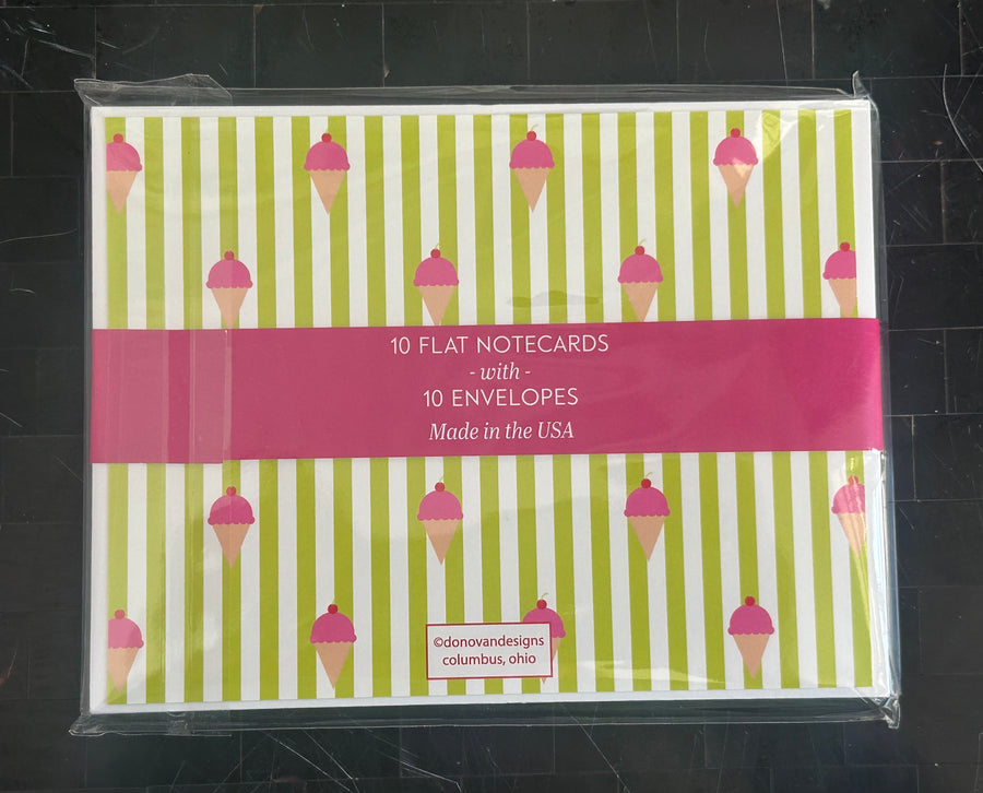 ice cream note cards
