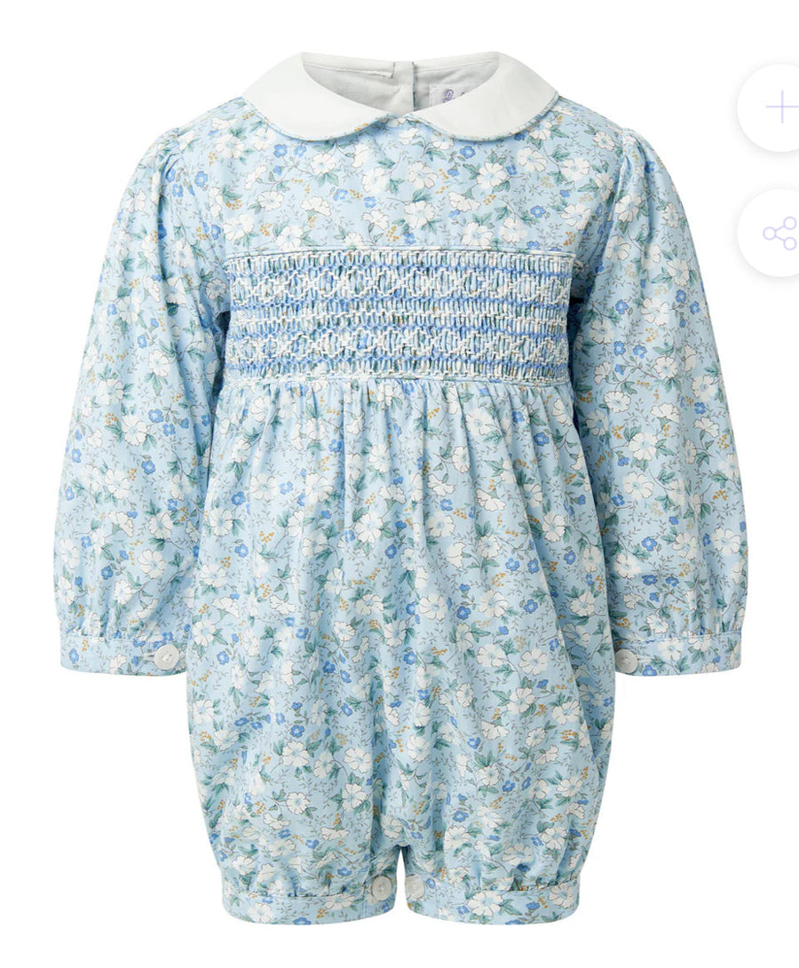 Floral Smocked Babysuit
