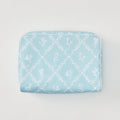 Weezie Blue Trellis Patterned Toiletry Bag