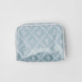 Weezie Blue Trellis Patterned Toiletry Bag