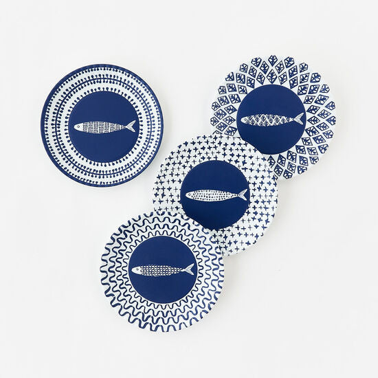"Paper" Plates, Fish - Set of 4