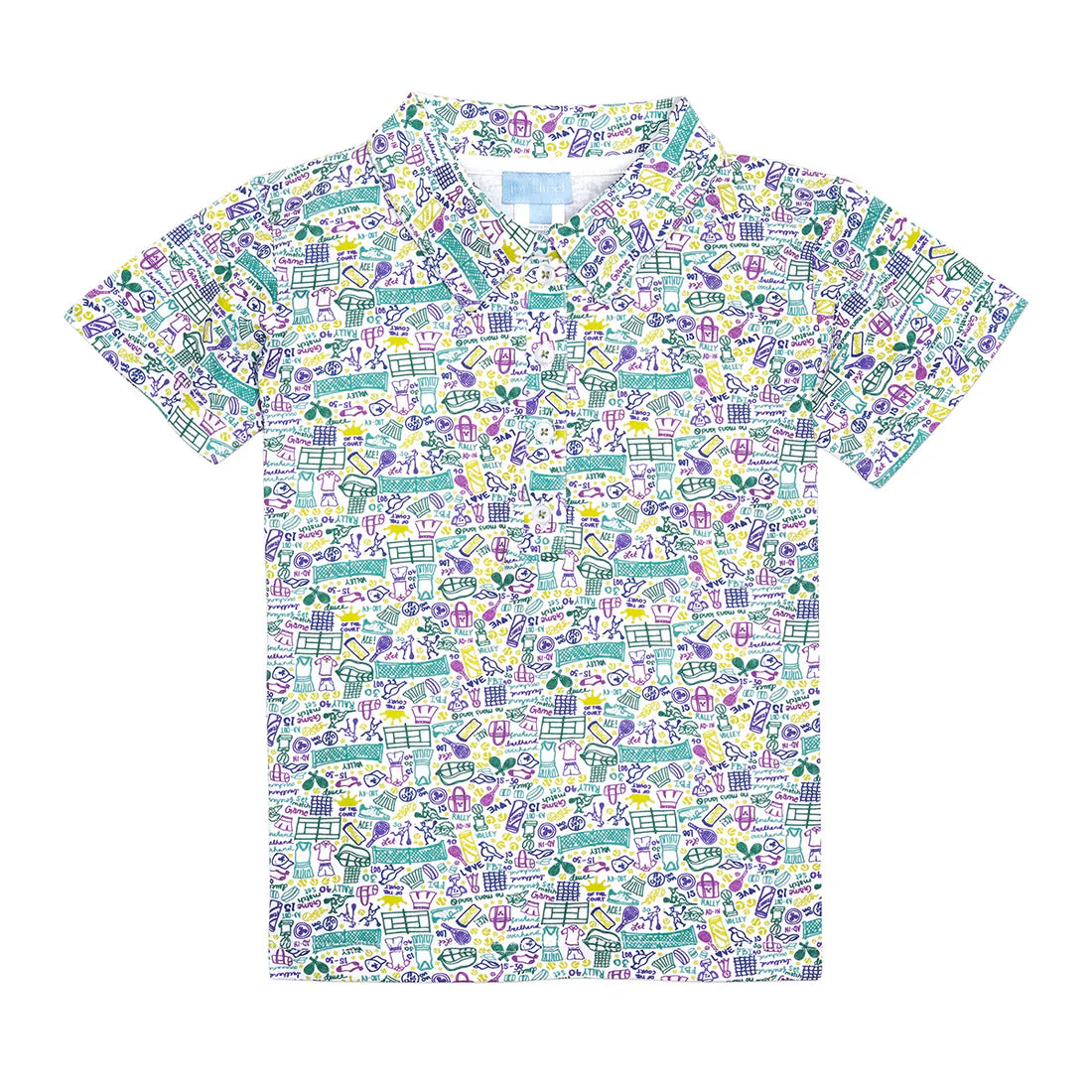 Boys' Tennis Print Polo Shirt