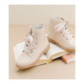 Josephine Patent Taupe Scalloped Boot