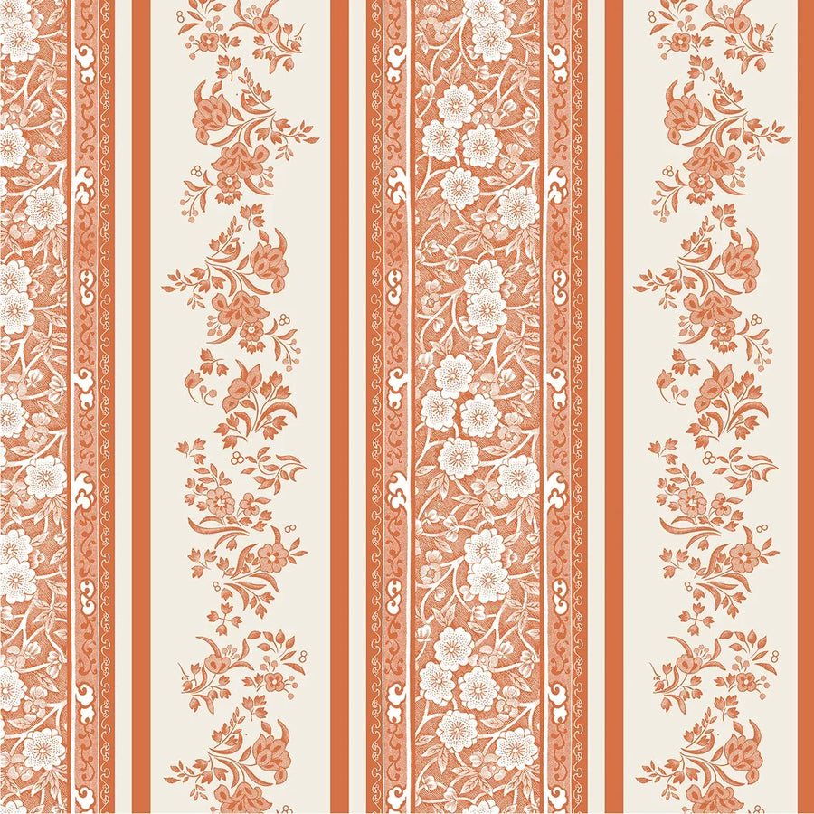 Pumpkin Burleigh Stripe Cocktail Napkins