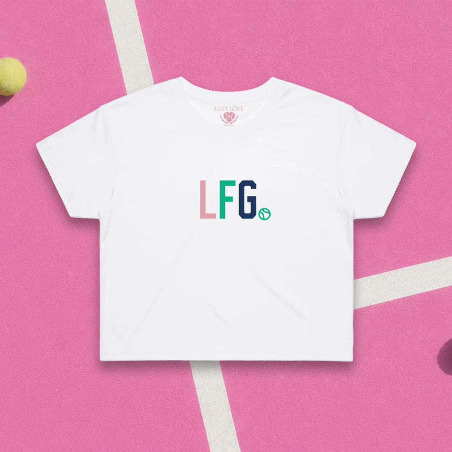 Fuzy Love LFG Crop Tee