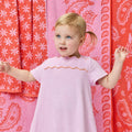 Girls' Dress Lilac & Orange