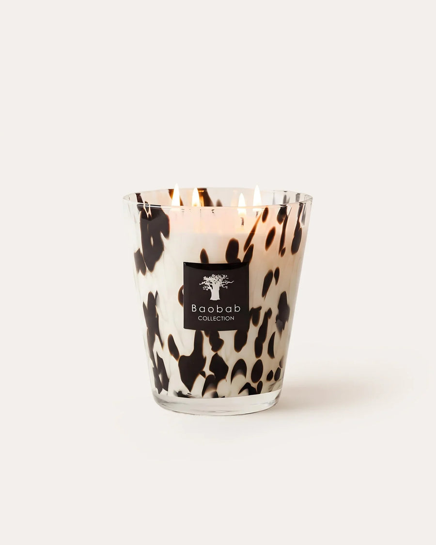 SCENTED CANDLE PEARLS BLACK "16cm"