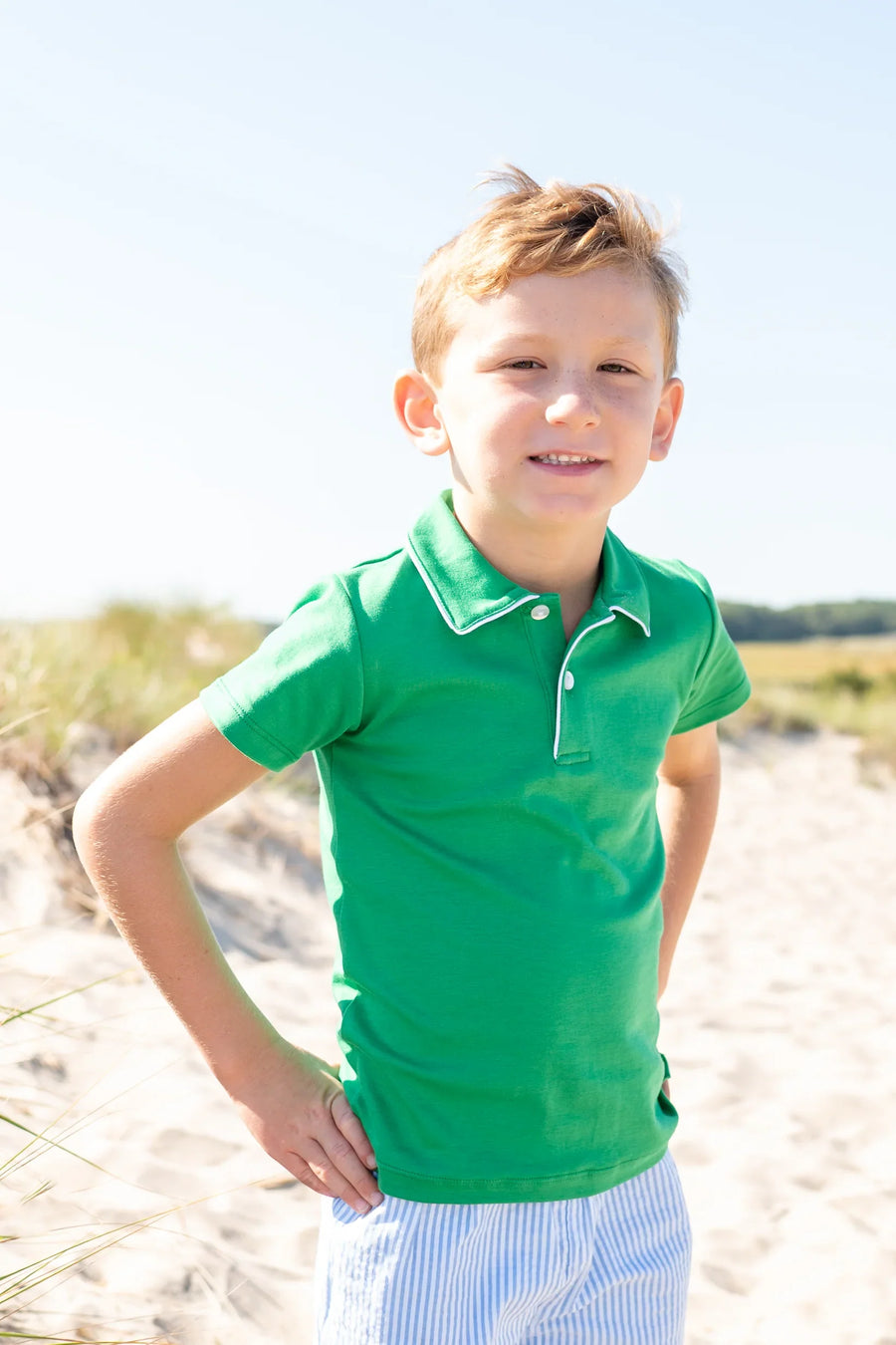 Boys Green Polo