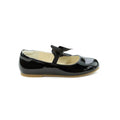 Amelia Black Patent Bow Flat