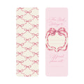 Pink Bow Bookmarks Set of 3