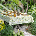 Pineapple Party Green & Yellow Tablecloth