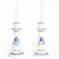 Pomegranate Trio Sketch Cobalt Blue Candlestick