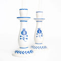Pomegranate Trio Sketch Cobalt Blue Candlestick