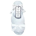 Blue + Ivory Velvet Bow Plush Spa Slipper