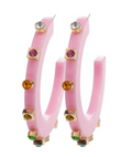 Earring Acrylic Jewel Hoop  - 2"