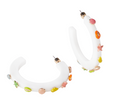 Earring Acrylic Jewel Hoop  - 2"