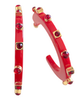 Earring Acrylic Jewel Hoop  - 2"