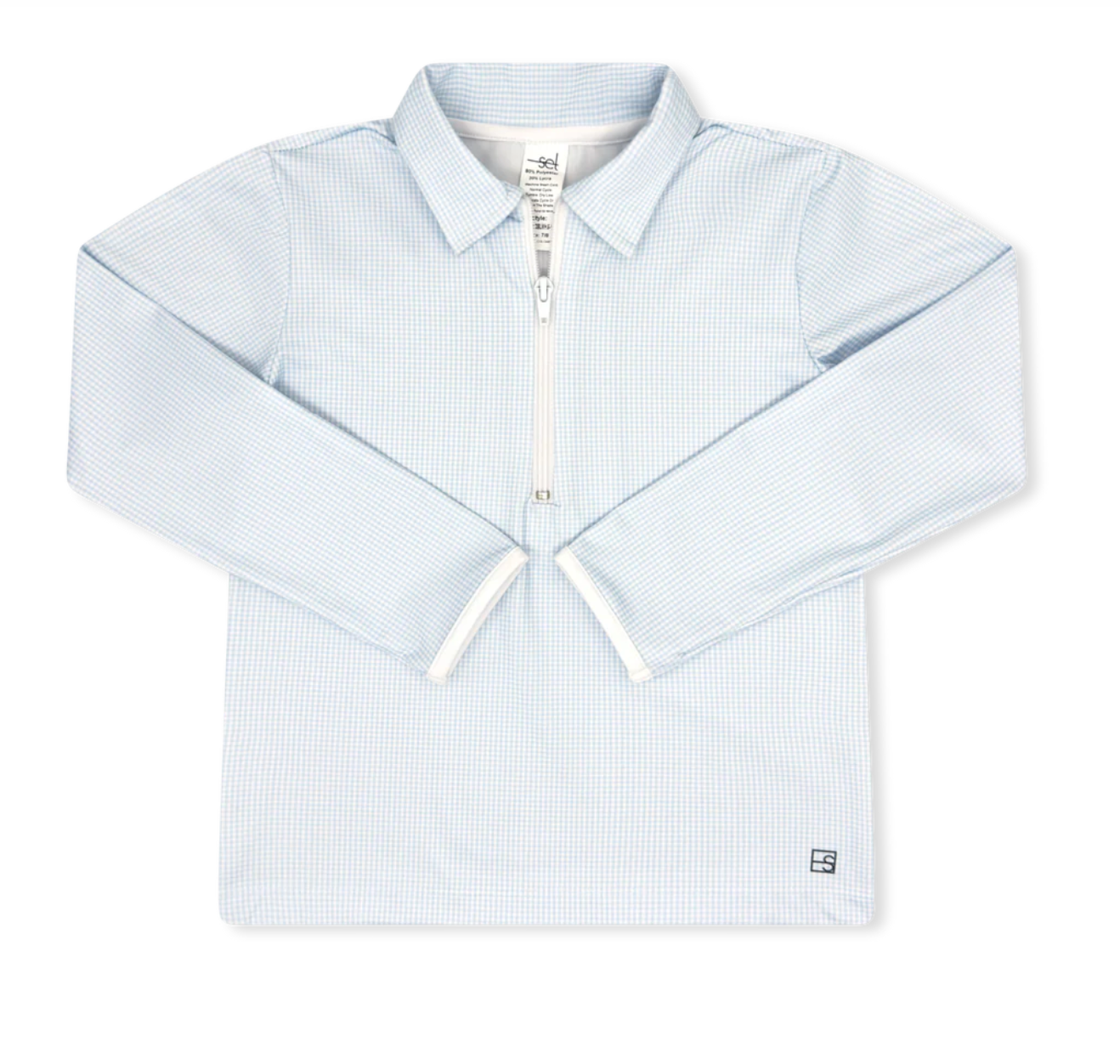 Henry Half Zip Cotton Candy Blue