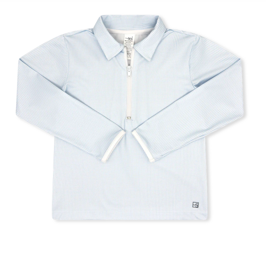 Henry Half Zip Cotton Candy Blue